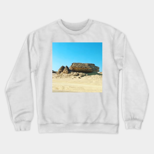 Rock formation at Shaleem, Oman Crewneck Sweatshirt by PedaDesign